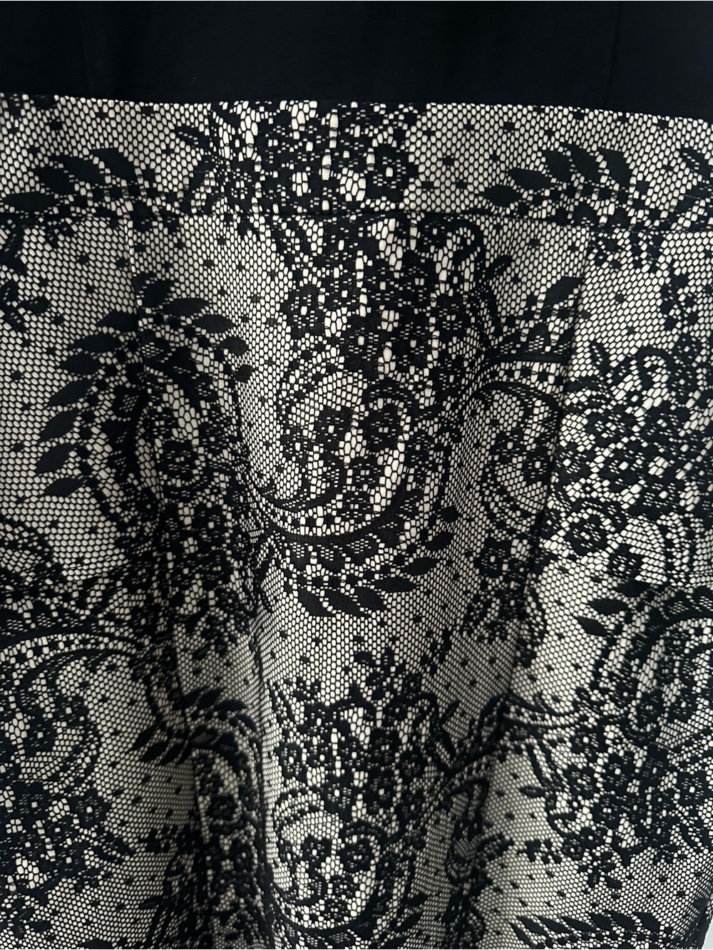bebe Black & Tan Lace Peplum Cocktail Dress - Size L Y2K Retro Style - Picture 4 of 5